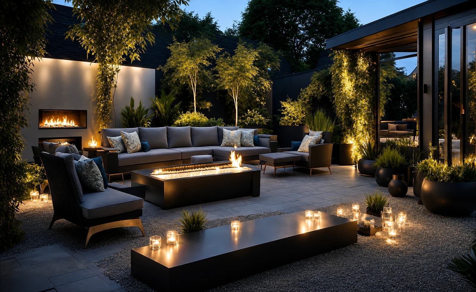 Fire, after dark