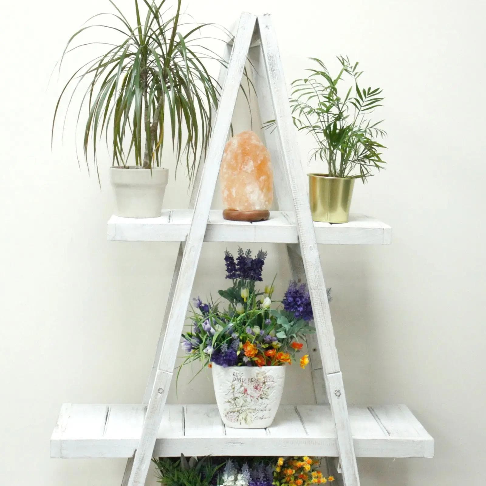 Natural Folding Wooden A-Frame Shelf – Brown | Kaiku